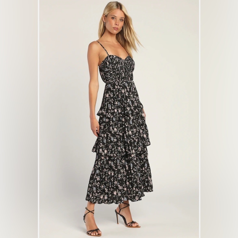 Lulus Cascading Crush Midi Dress